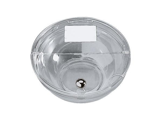 Transparente Kunststoffschale mit Deckel.
