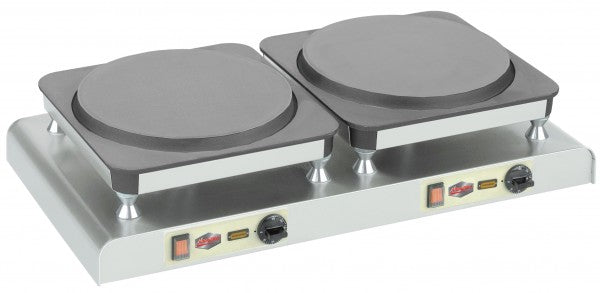Zweiflammiger Elektroherd für Gastronomie.