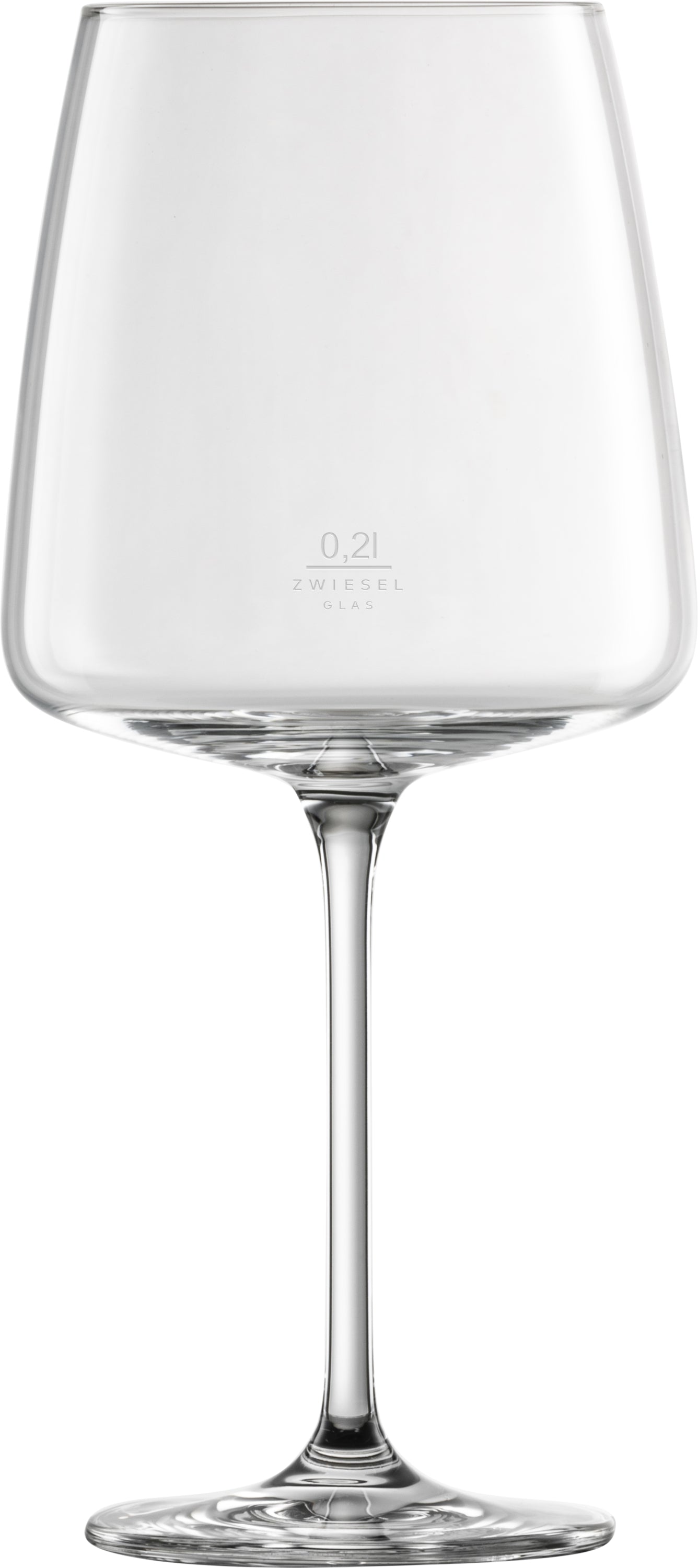 Weinglas mit 0,21-Liter-Markierung.