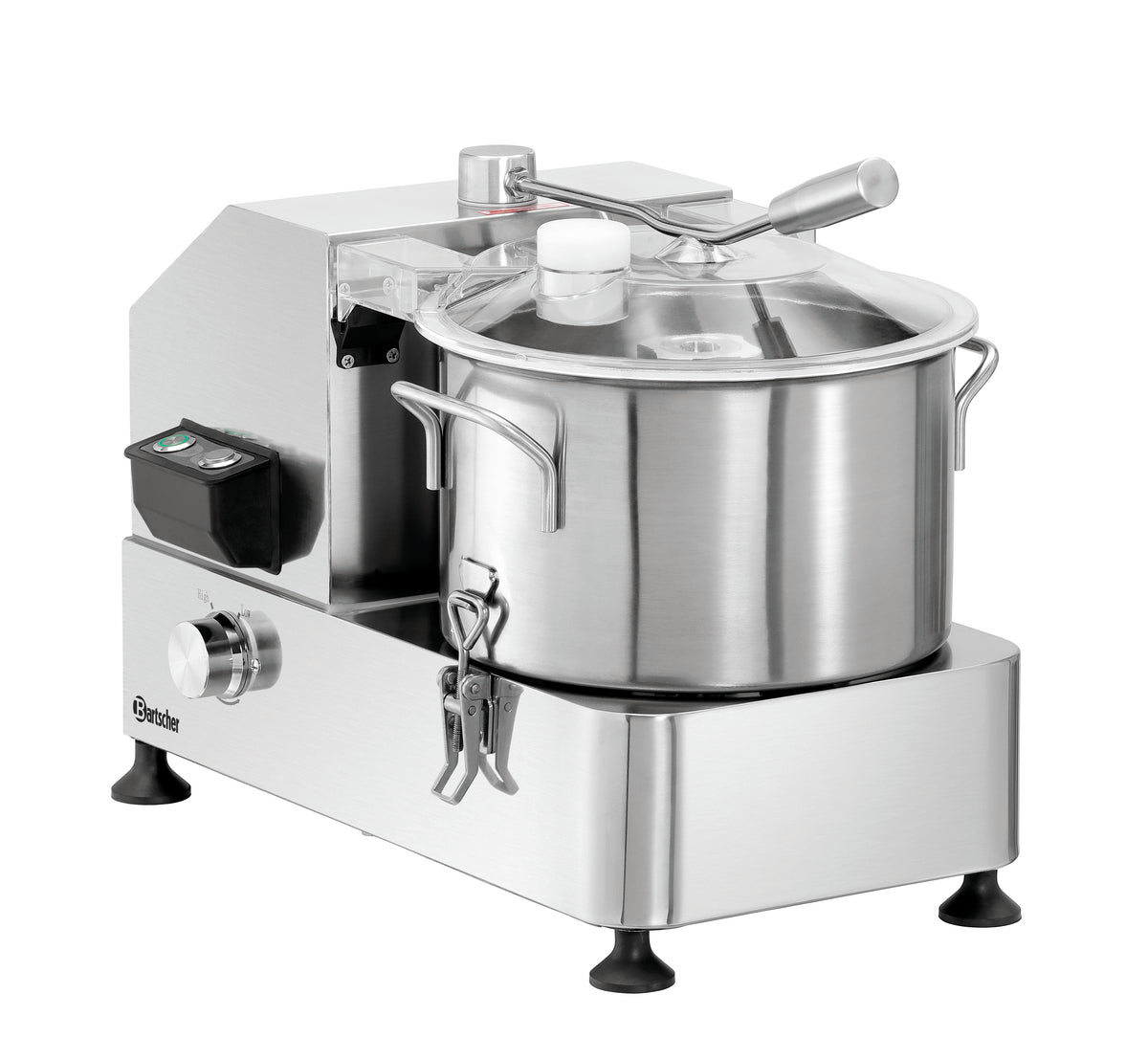 Gastronomie-Küchenmaschine aus Edelstahl.
