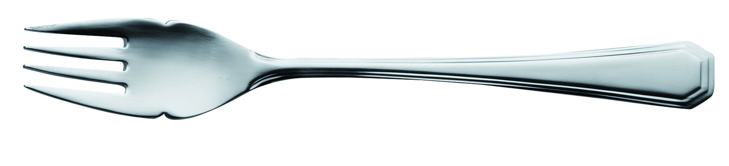 Gabel mit breiten Zinken.