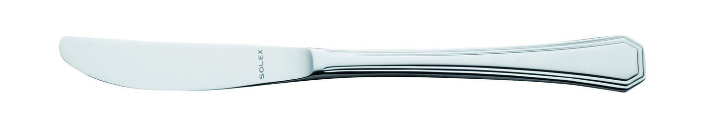 Silbernes Buttermesser mit Gravur.