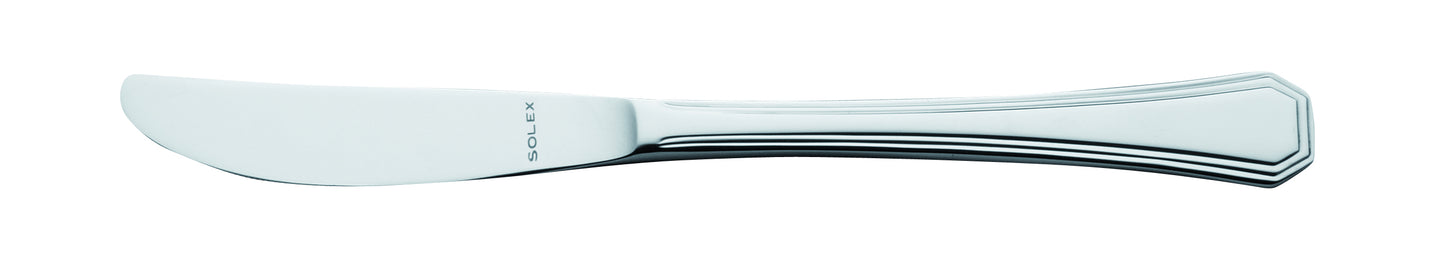 Silbernes Buttermesser mit Gravur.