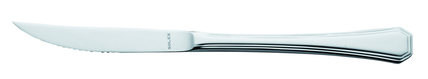 Silbernes Steakmesser mit Gravur.