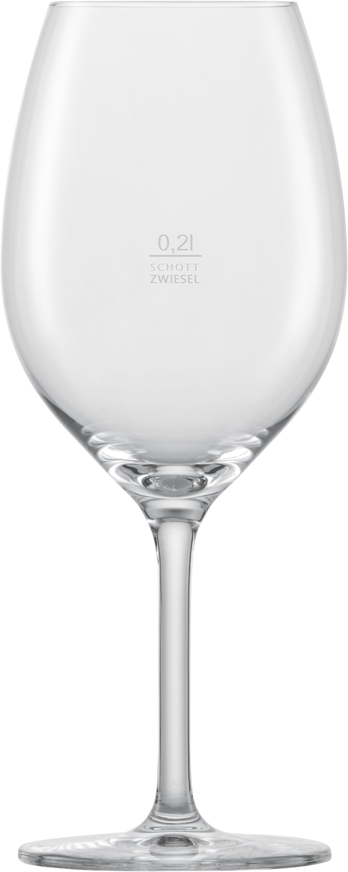 Weinglas mit Gravur, 0,21 Liter.