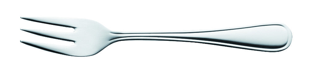 Silberne Gabel mit zwei Zinken.