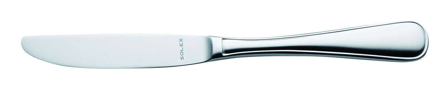 Silbernes Buttermesser mit Gravur.