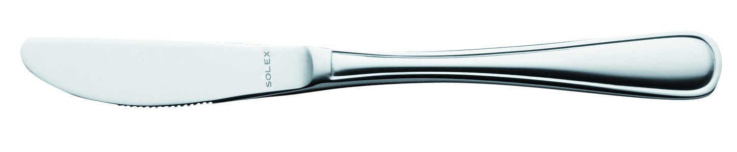 Silbernes Buttermesser mit Gravur.