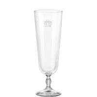 Bierglas mit Eichstrich auf Stiel.