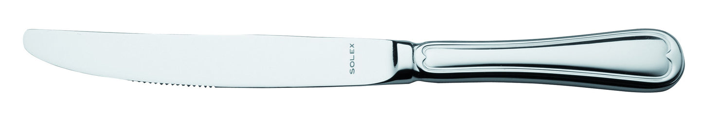 Silbernes Messer mit Solex-Logo.