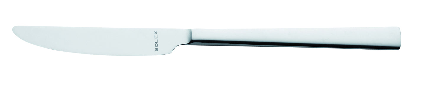 Silbernes Messer mit Solex-Logo.
