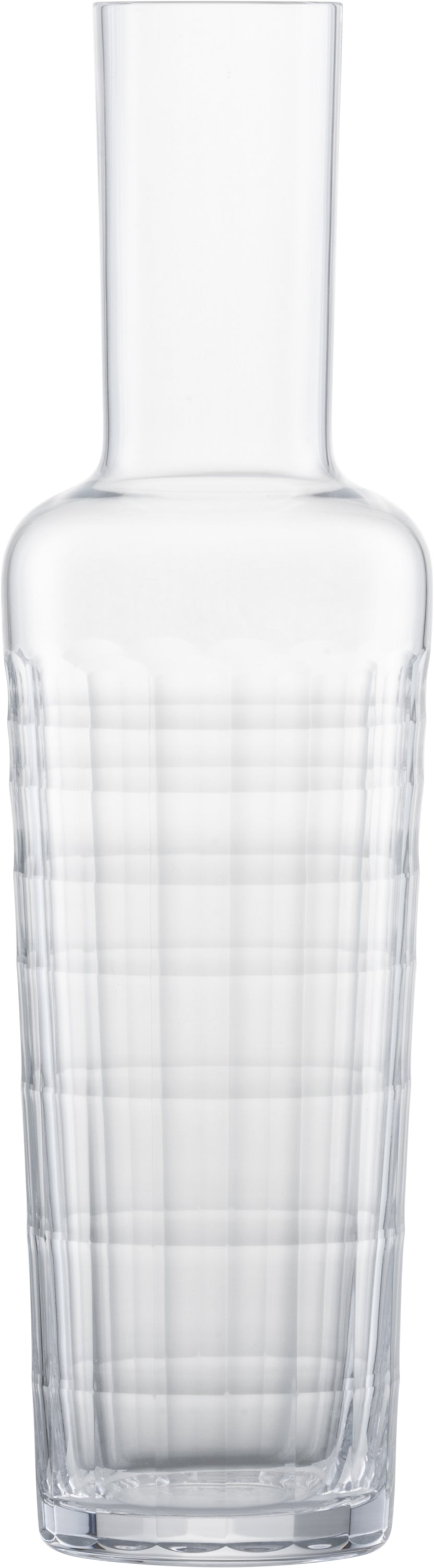 Klarglas-Karaffe mit geradem Design.