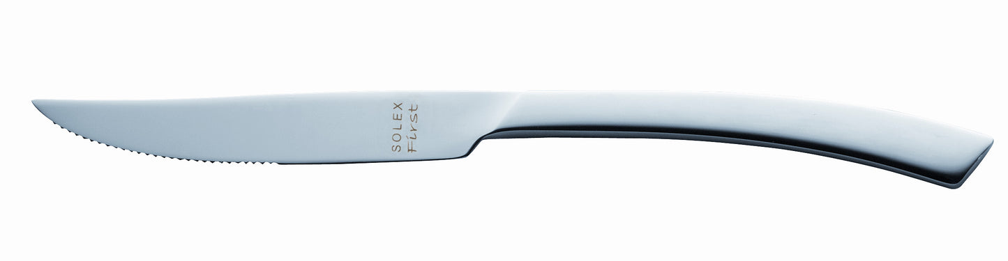 Silbernes Steakmesser mit Gravur.