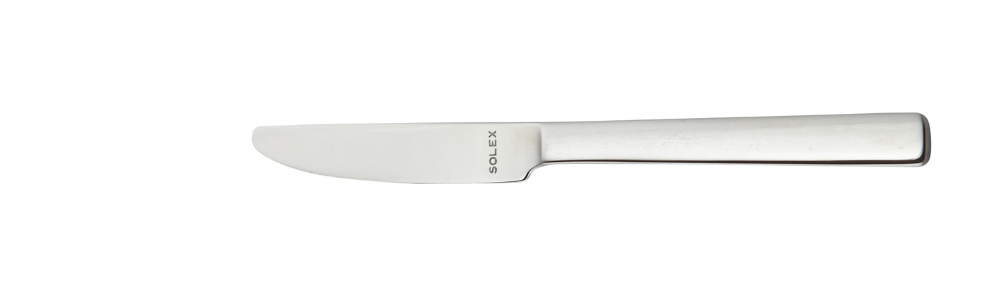 Silbernes Messer mit Solex-Logo.