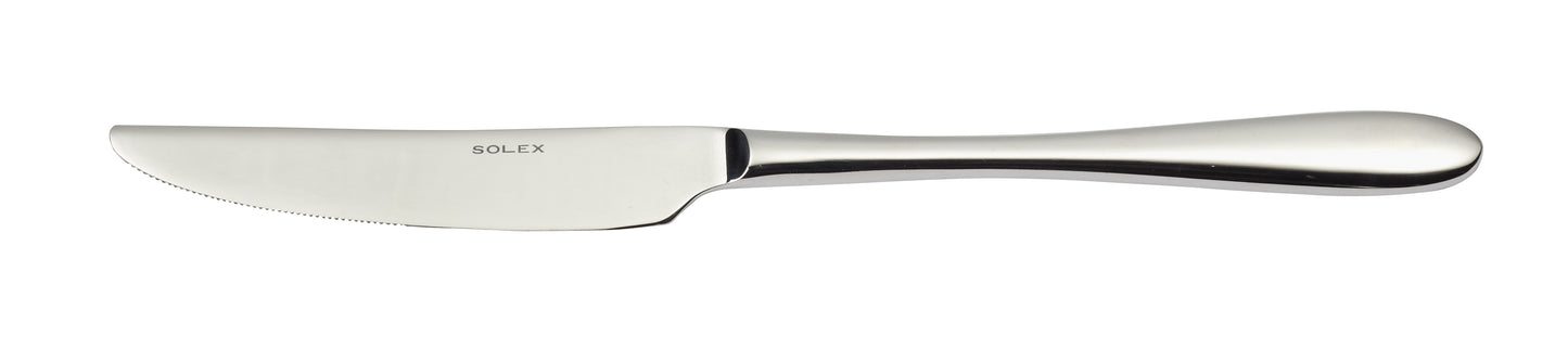 Silbernes Messer mit Solex-Logo.