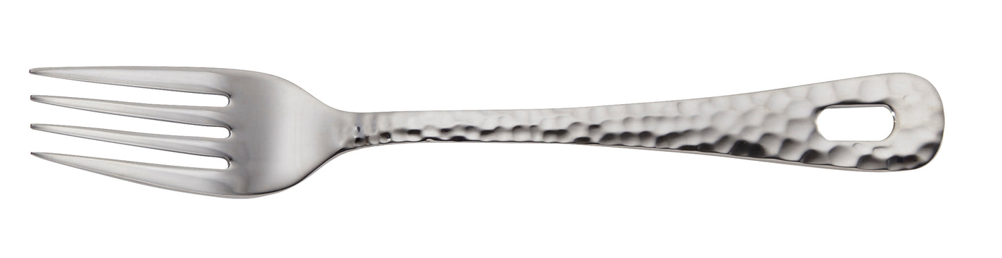 Metallgabel mit gehämmertem Griff.