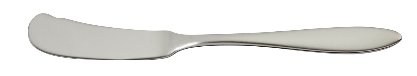 Buttermesser aus Edelstahl, schlicht.