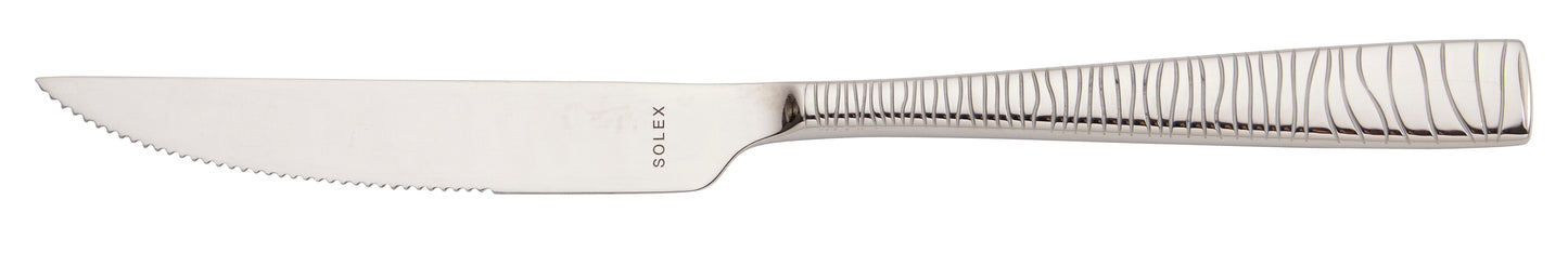 Silbernes Messer mit Gravur Solex.
