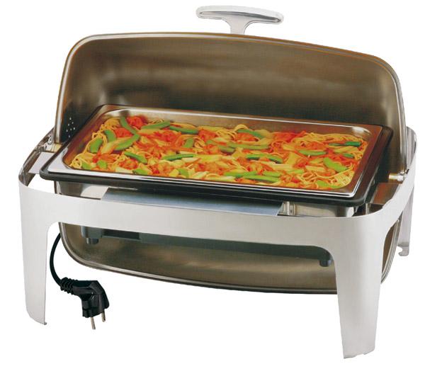 Chafing Dish mit Nudeln gefüllt.