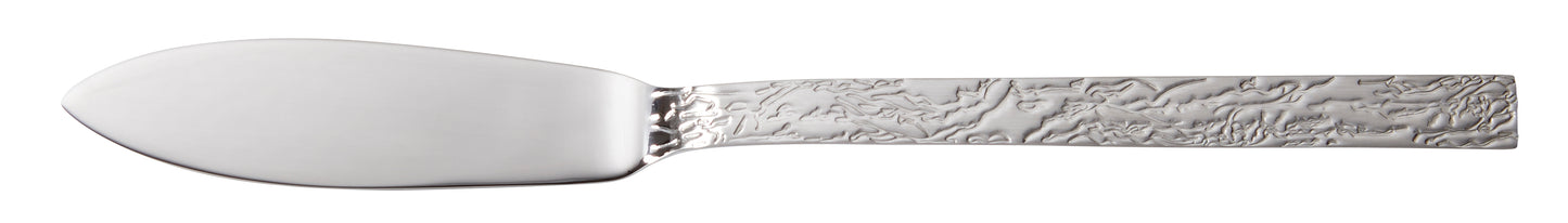 Silberner Tortenheber mit Gravur.