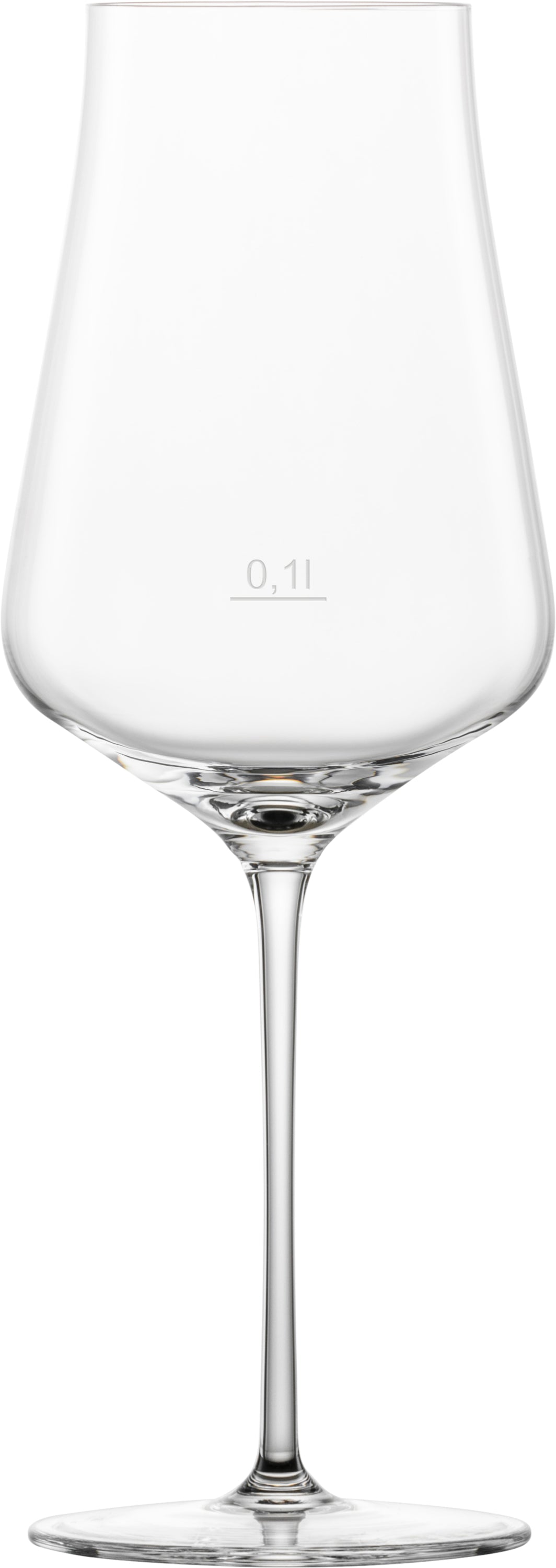 Weinglas mit Eichstrich 0,1l.