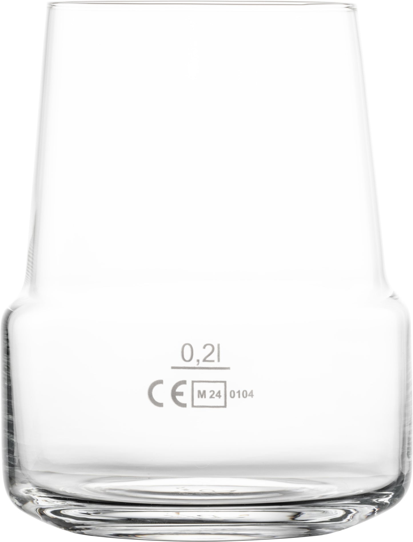 Glas mit CE-Kennzeichnung, 0,2l.