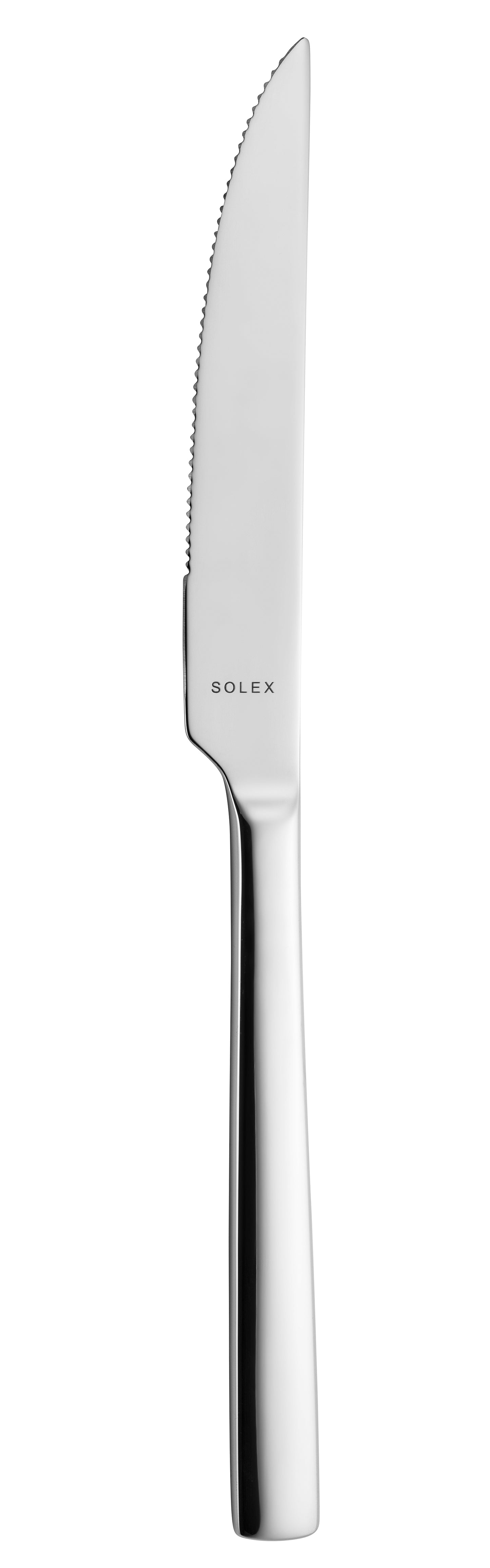 Silbernes Messer mit Solex-Logo.