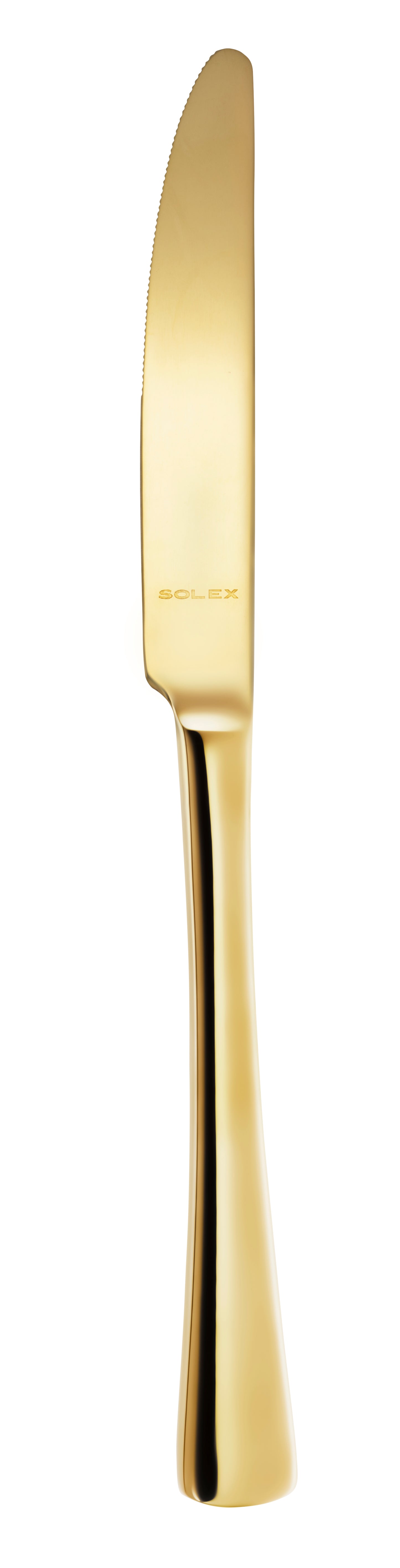 Goldenes Messer mit Solex-Logo.