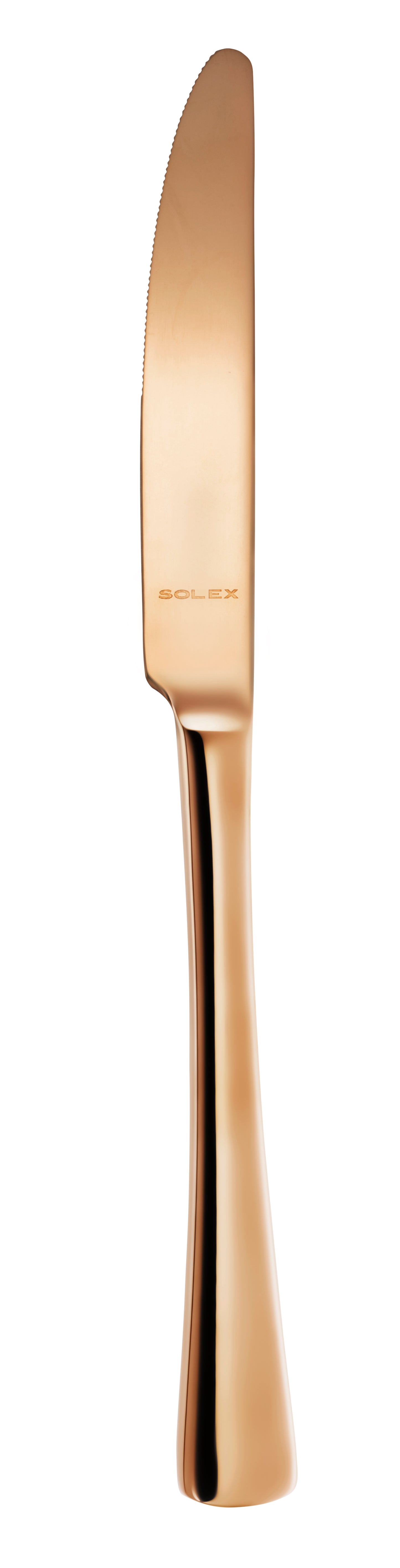 Goldenes Messer mit Gravur.