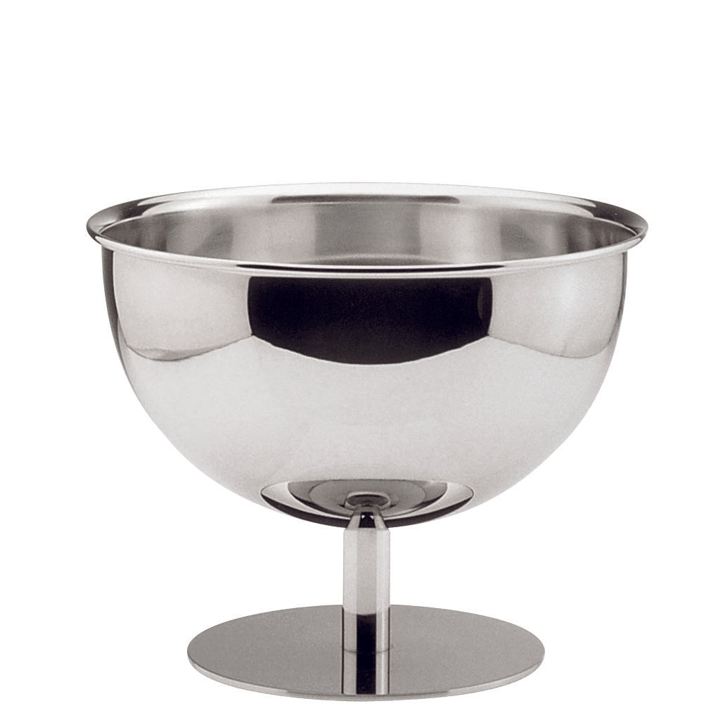 Metallene Servierschüssel auf Ständer