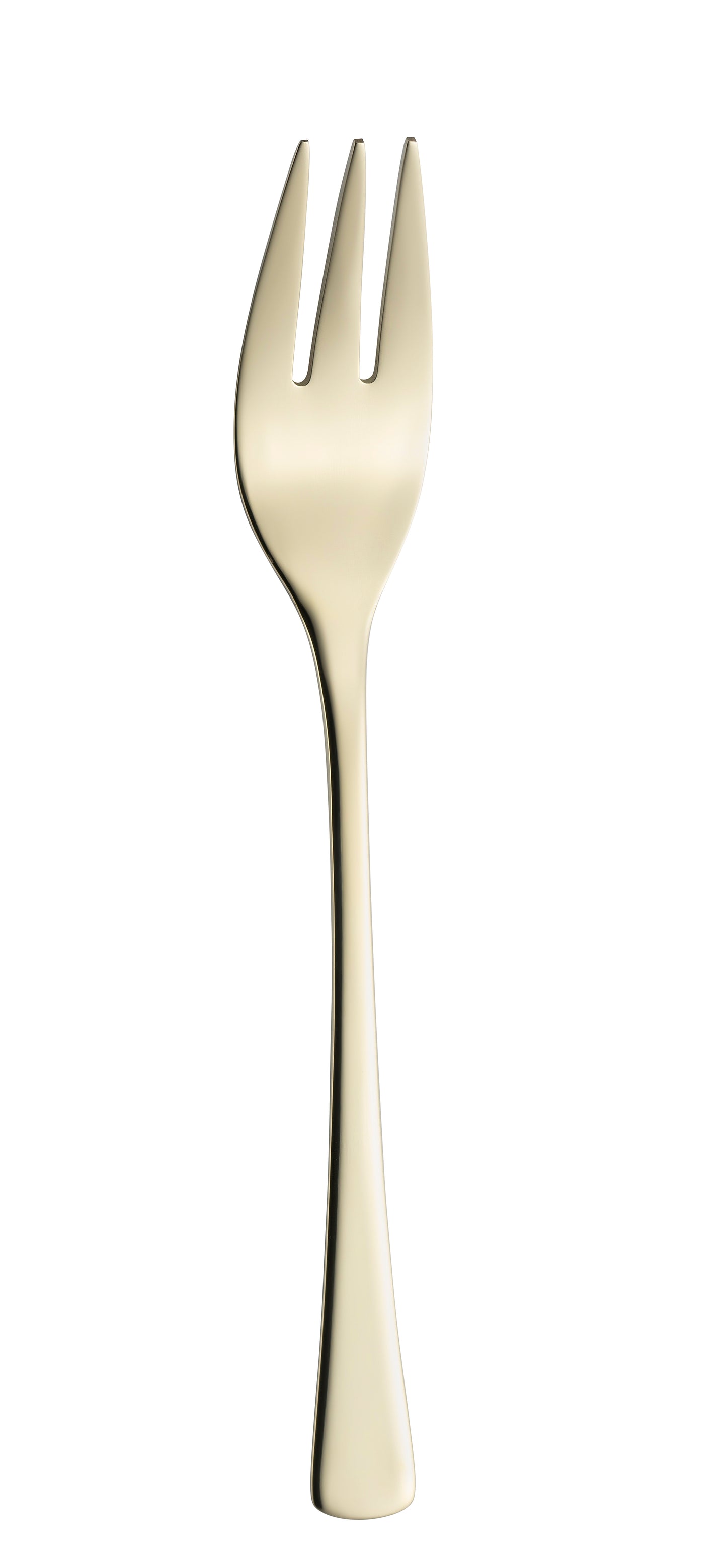 Goldene Gabel mit drei Zinken.