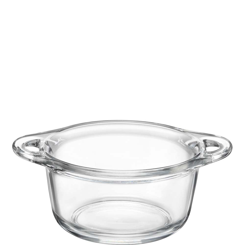 Glasauflaufform mit Griffen