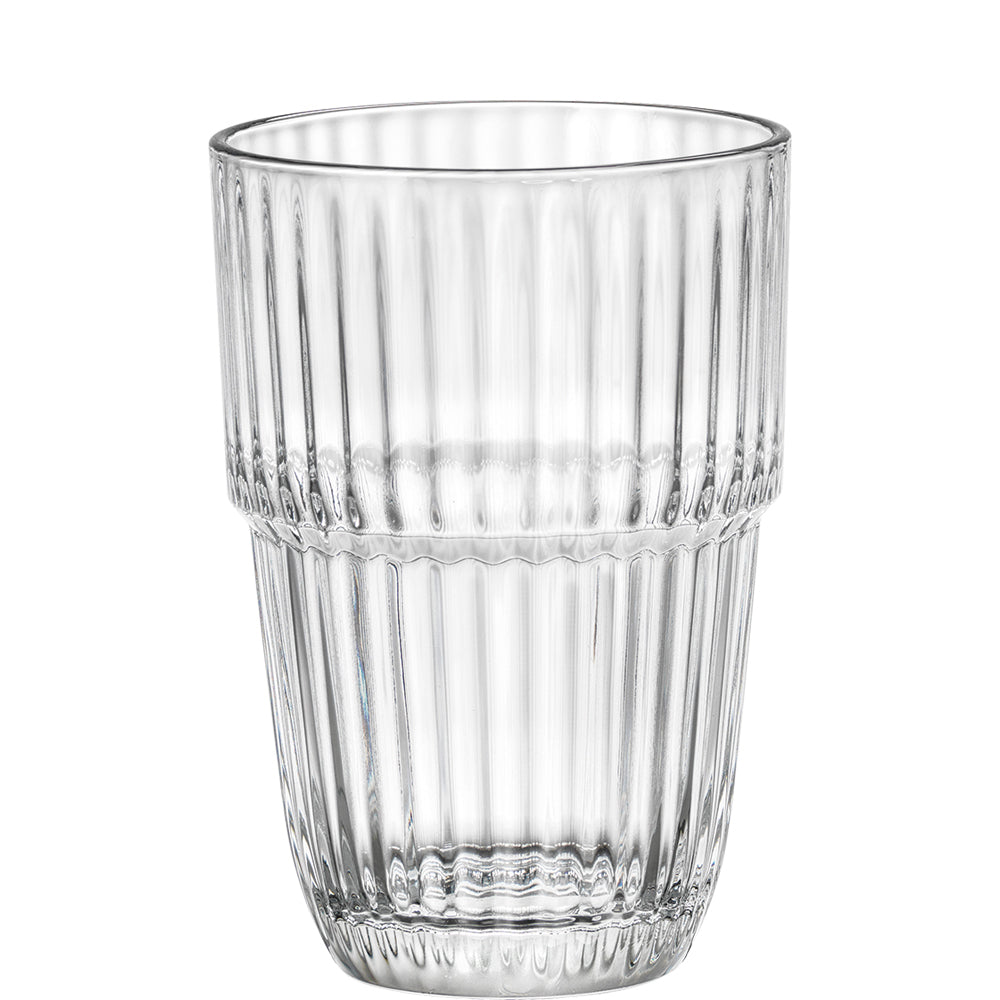 Gerippter klarer Glas-Tumbler