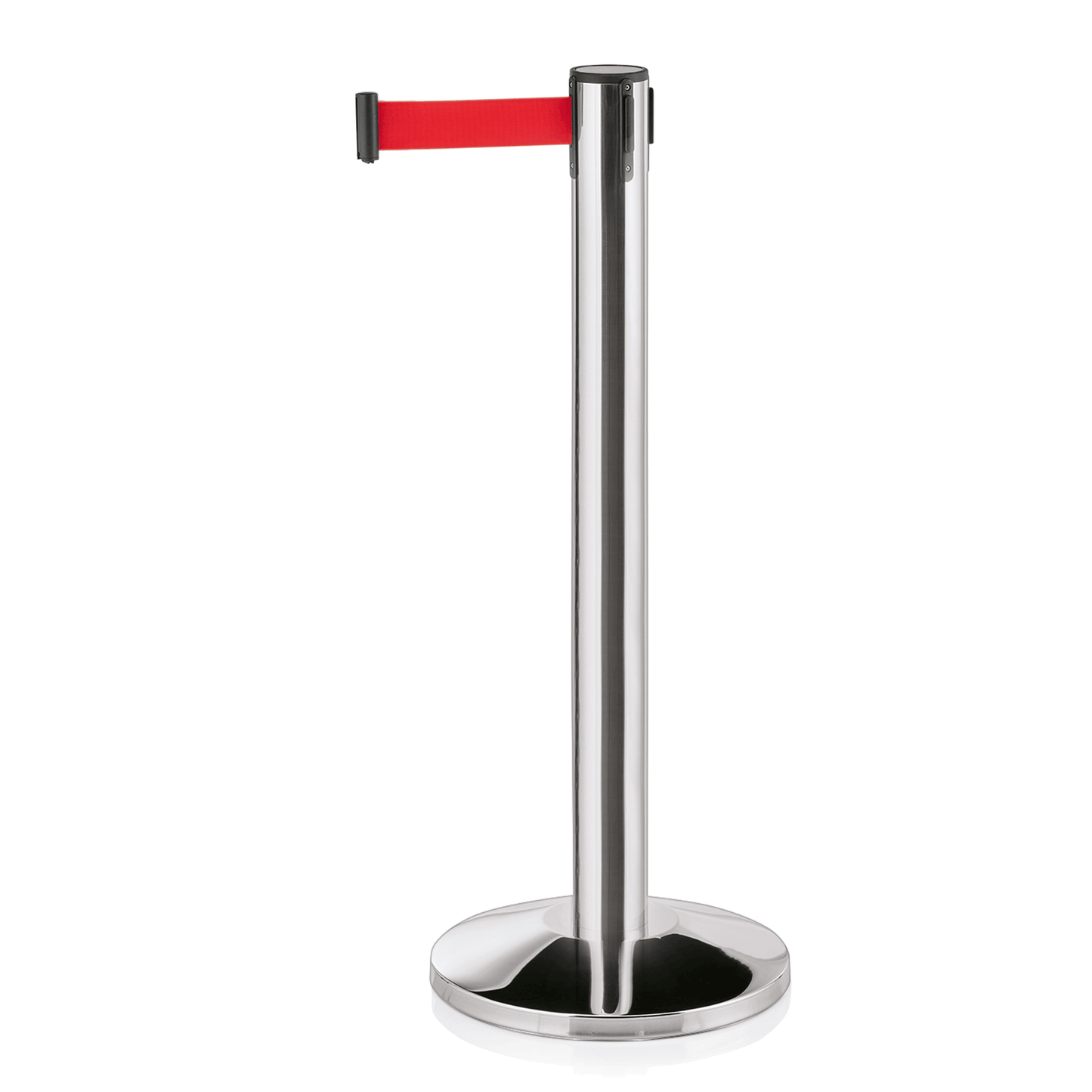 Absperrständer mit rotem Band.