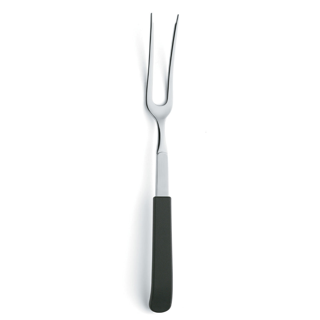 Fleischgabel mit schwarzem Griff.