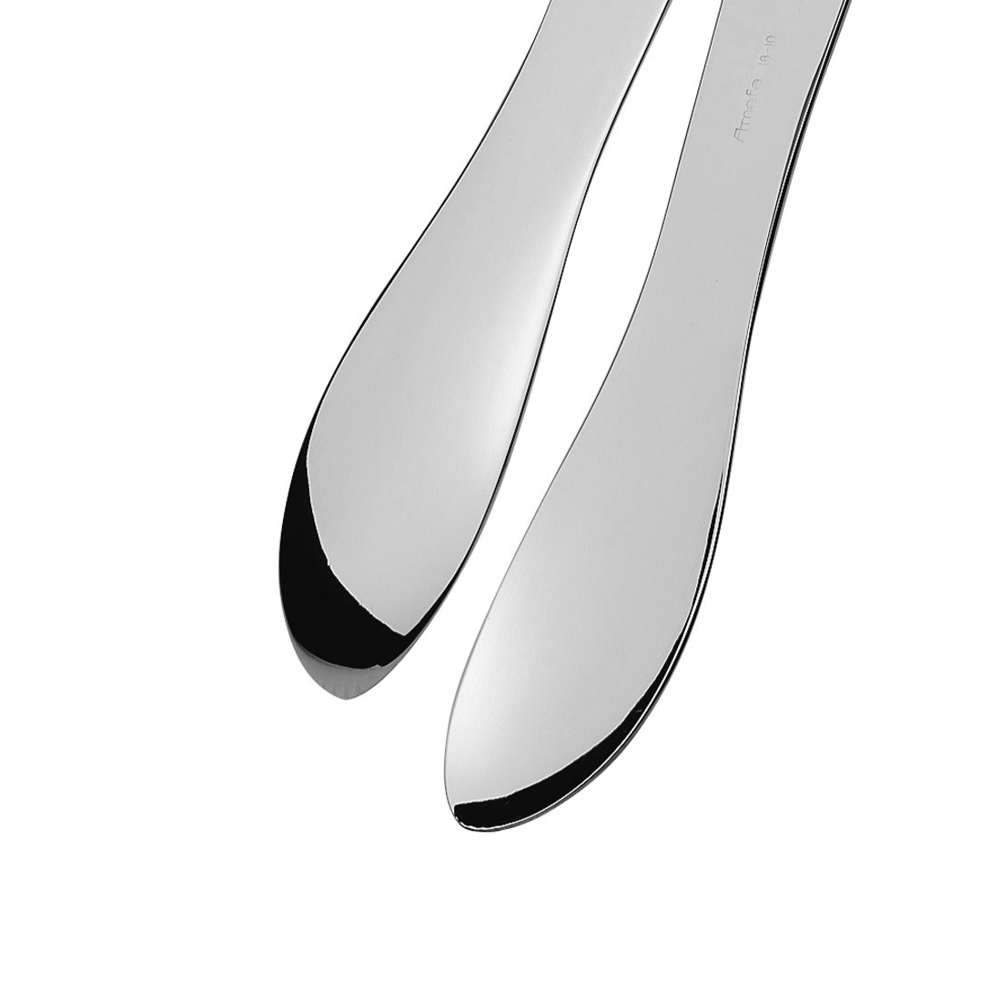 Silberne Servierzange aus Edelstahl.