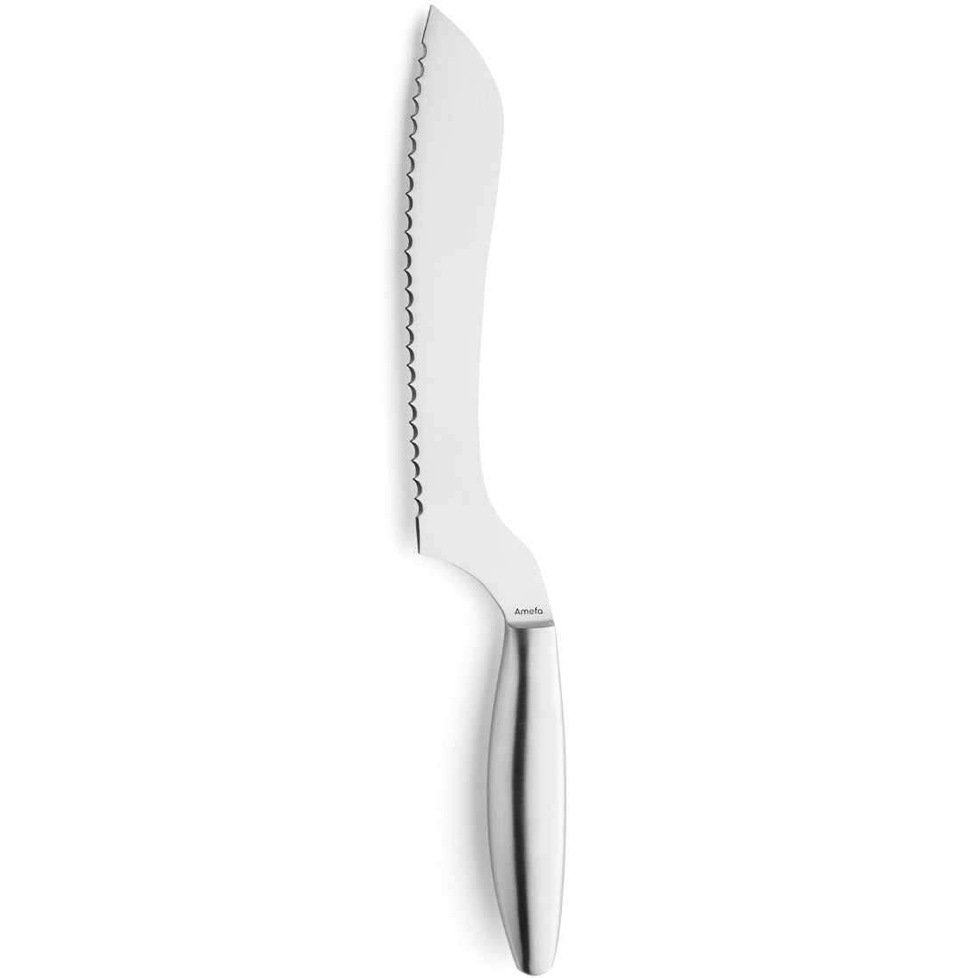 Gezacktes Messer mit Metallgriff.