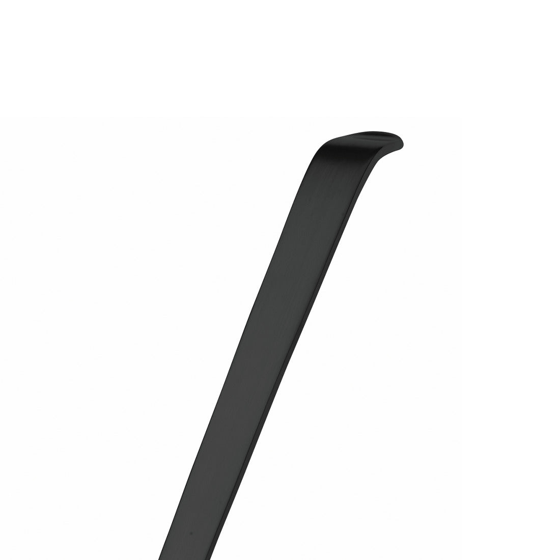 Schwarzer Schöpflöffel aus Edelstahl.