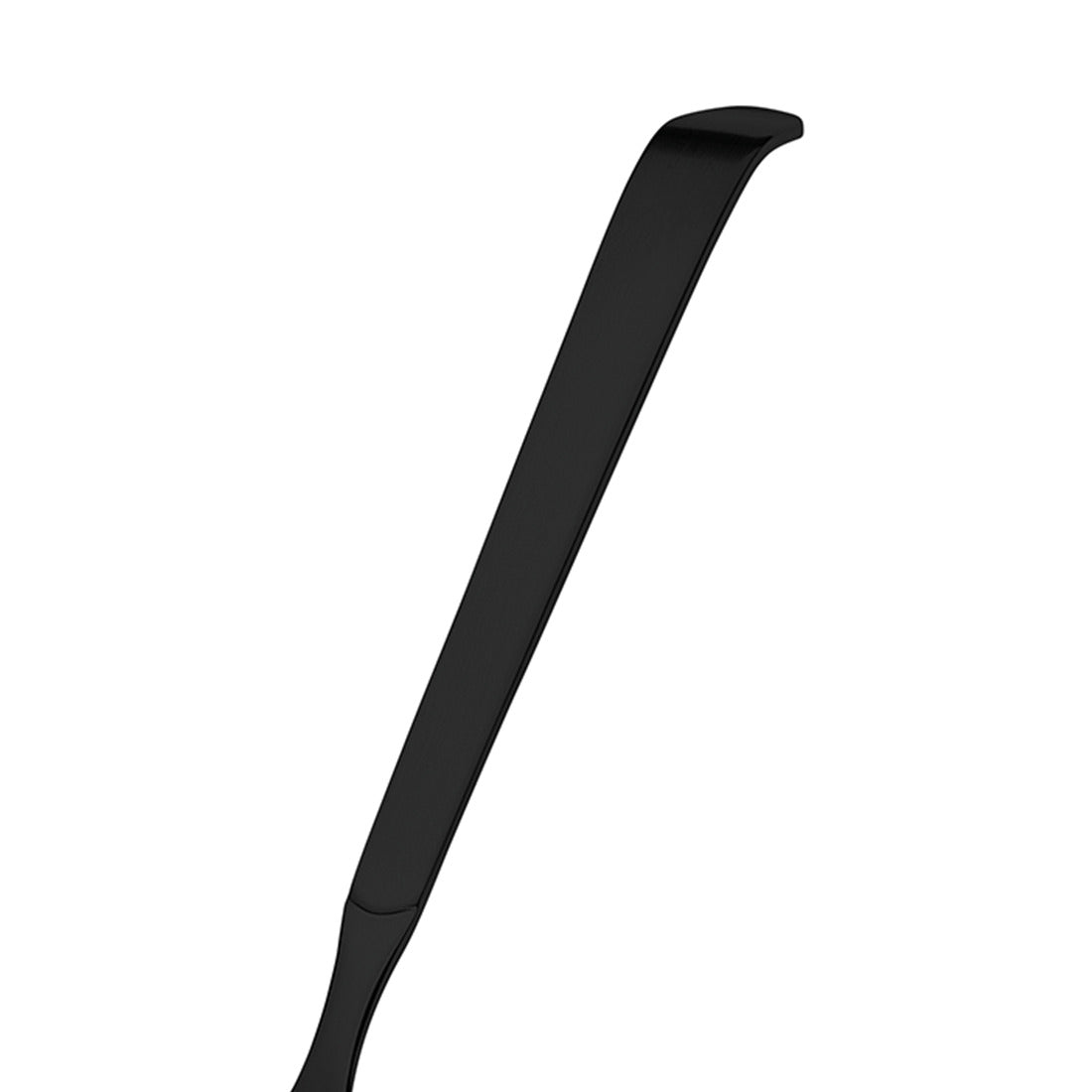 Schwarzer Löffel mit modernem Design.