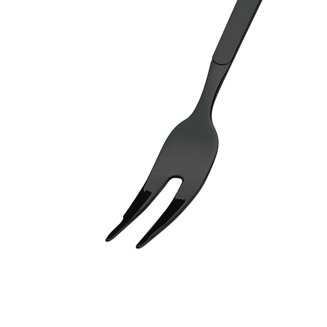 Schwarze Gabel mit zwei Zinken.
