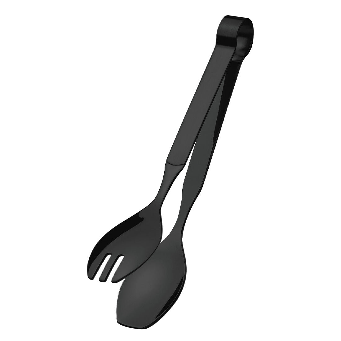 Schwarze Küchenzange und Löffel