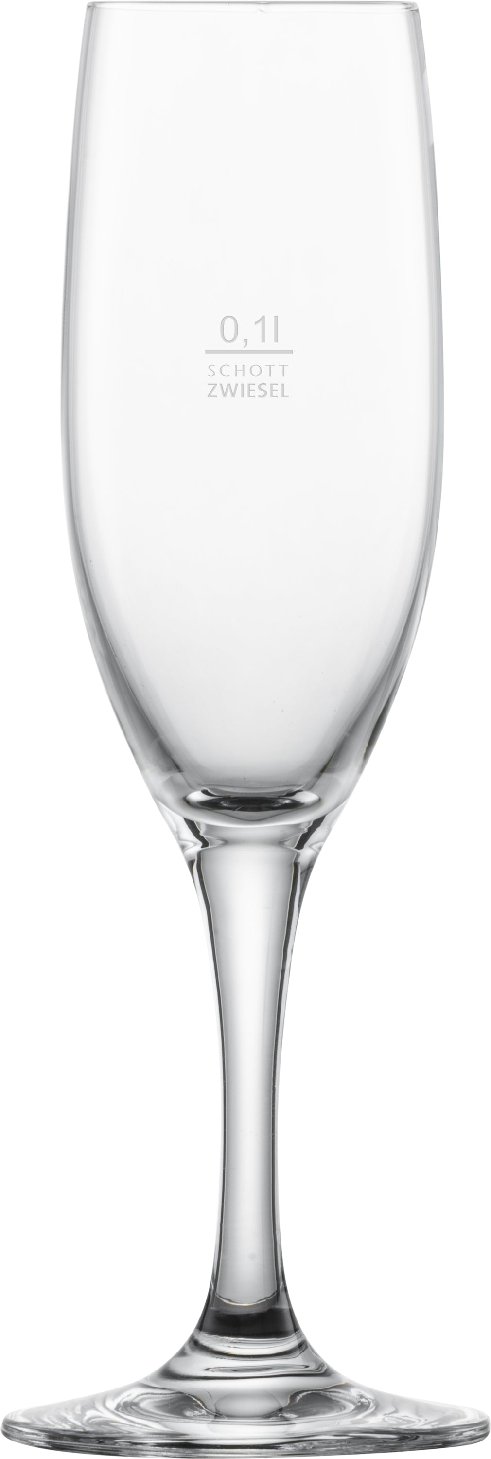 Sektglas mit Eichstrich 0,1L.
