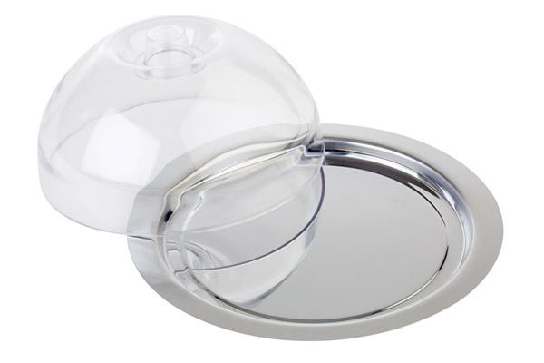 Tablett mit Haube -FINESSE-, Ø 22 cm, H: 9,5 cm