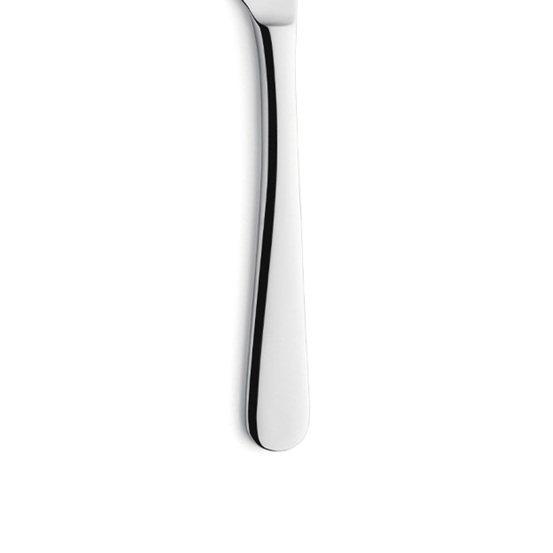 Silbernes Messer auf weißem Hintergrund.