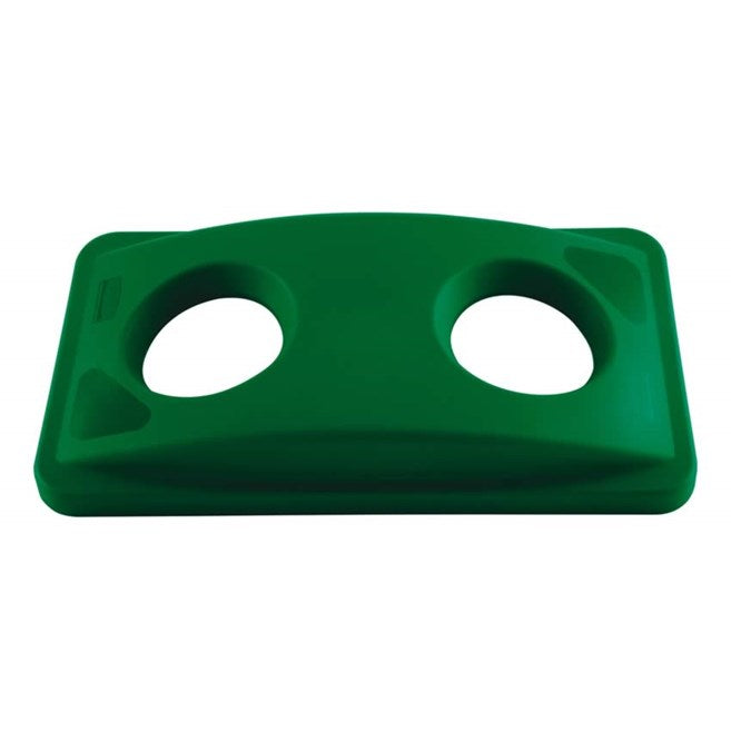 Grüner Deckel mit zwei Öffnungen.