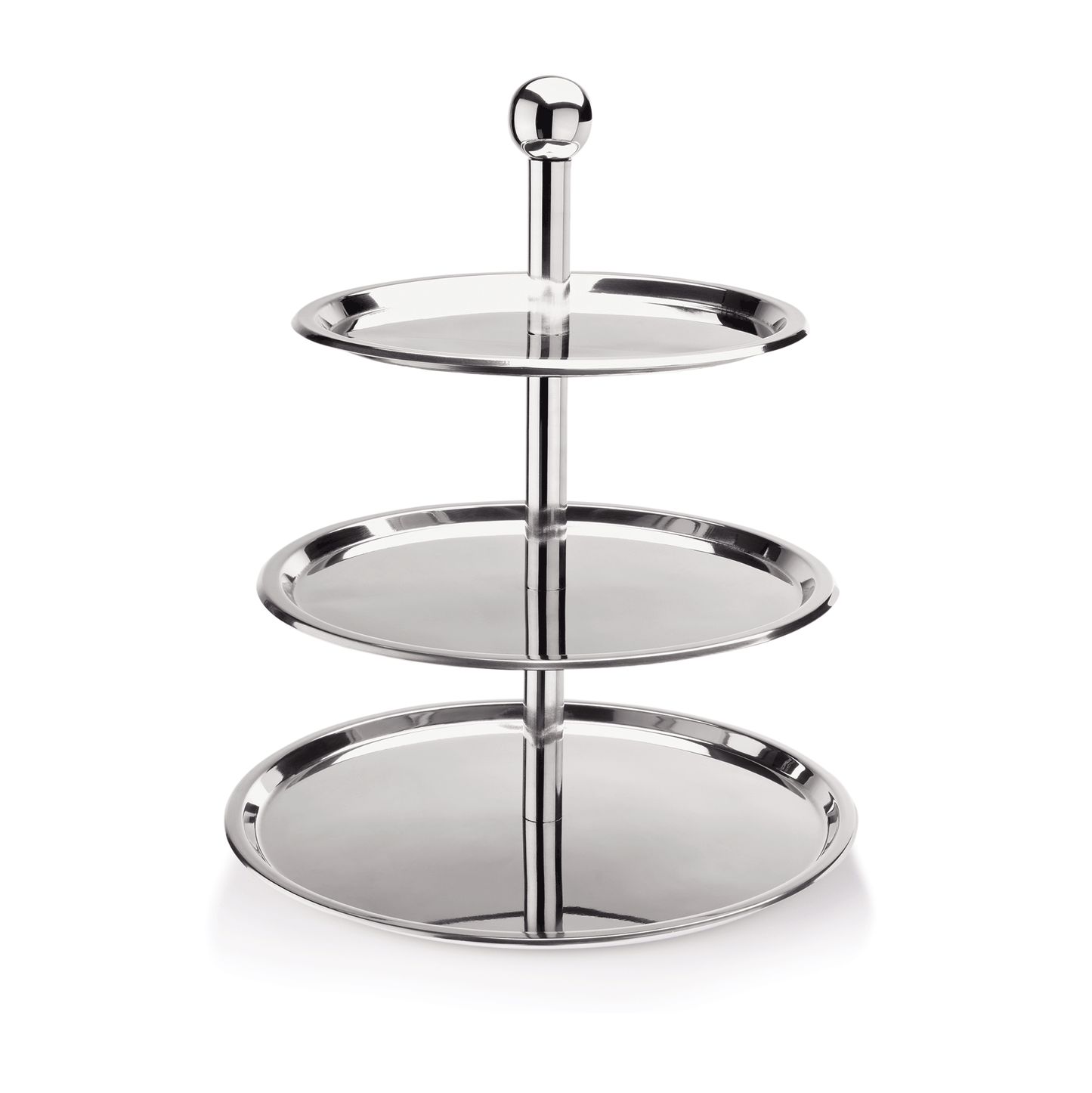 Dreistöckige Etagere aus Metall.