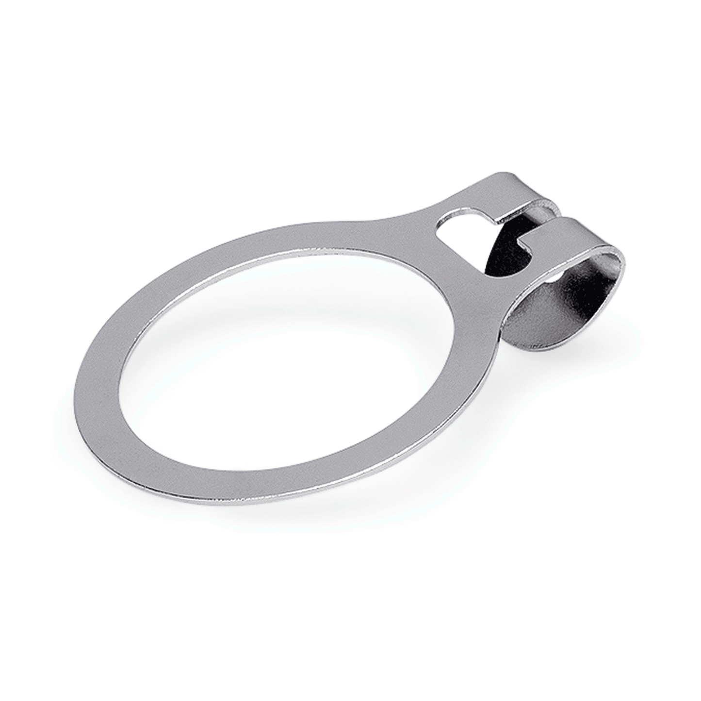 Metallflaschenöffner in Ringform.