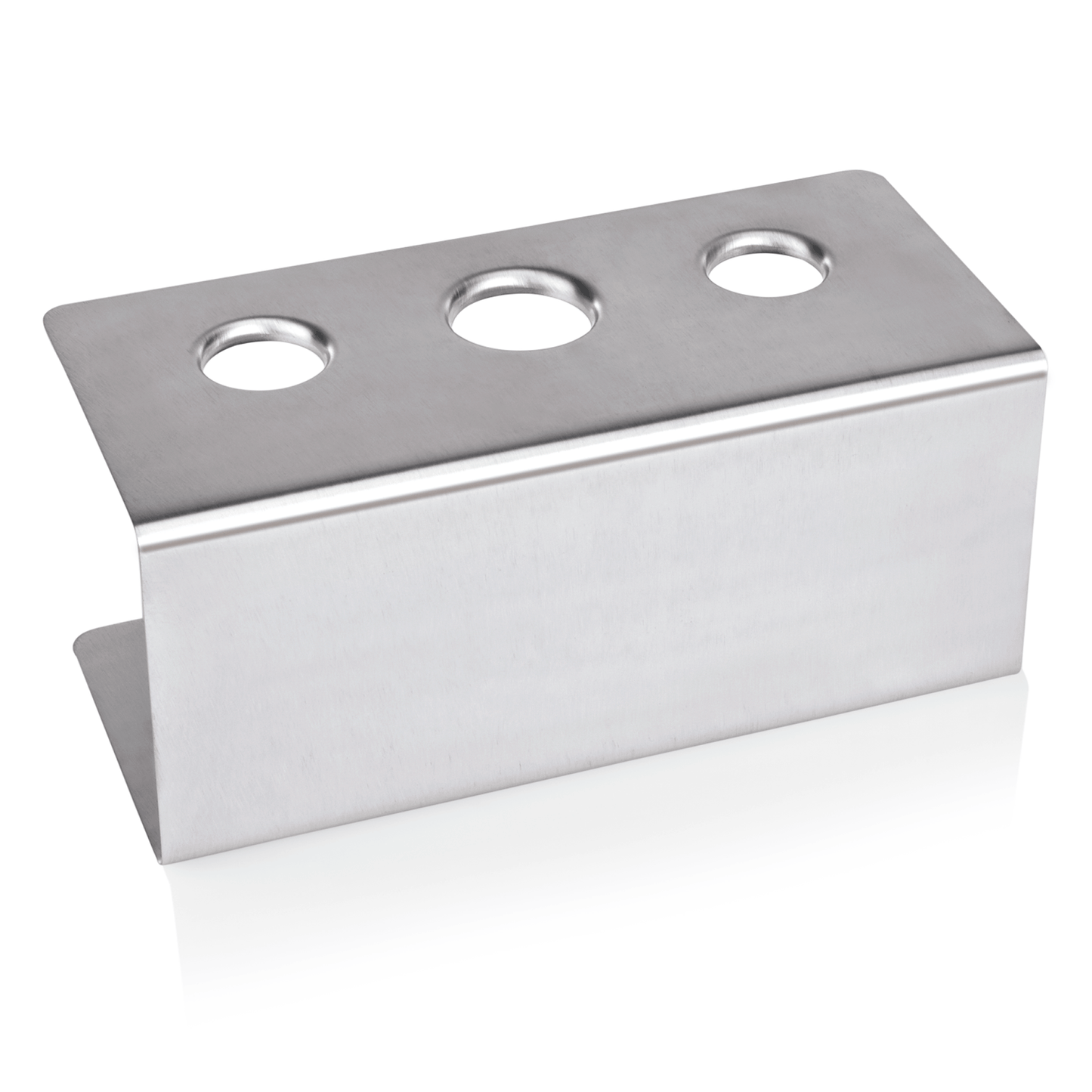 Metallhalterung mit drei Löchern.