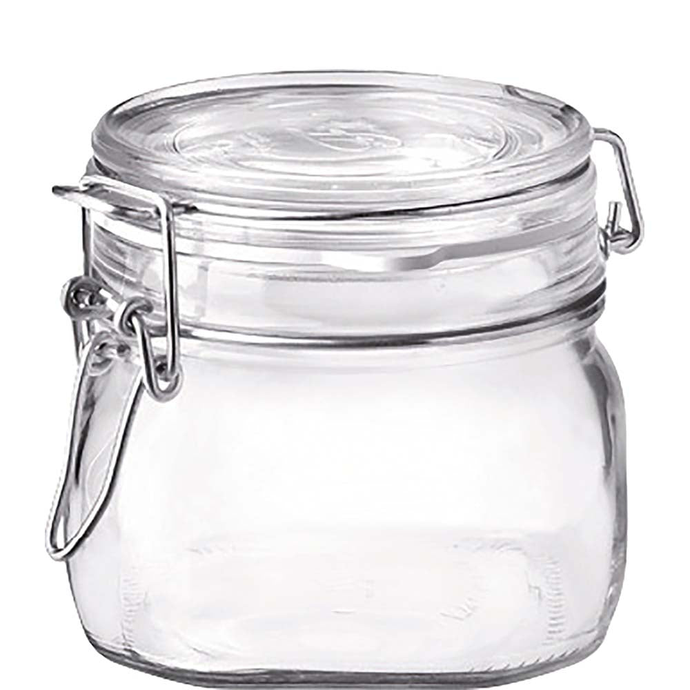 Glasbehälter mit Metallverschluss