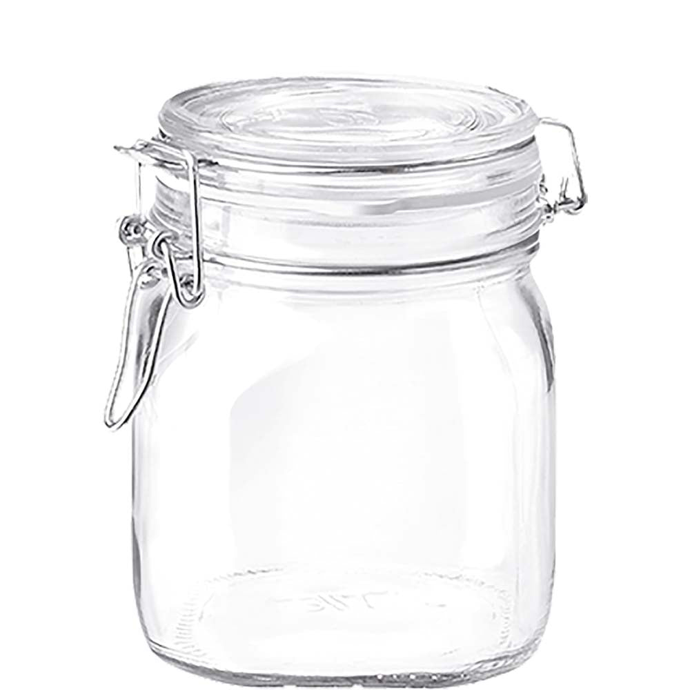 Leeres Einmachglas mit Bügelverschluss.